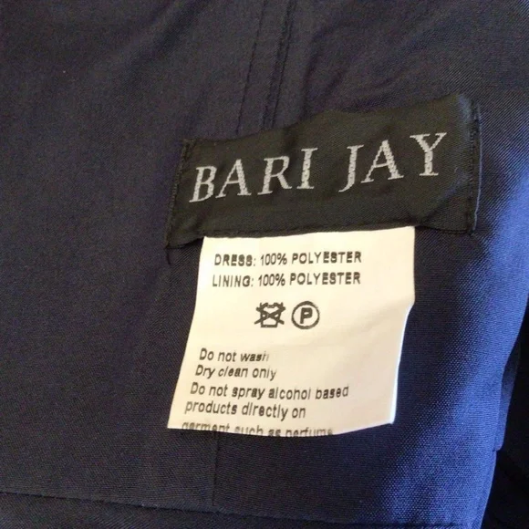 Navy Blue Strapless Short Dress with Sweetheart neckline by Bari Jay - Picture 4 of 4